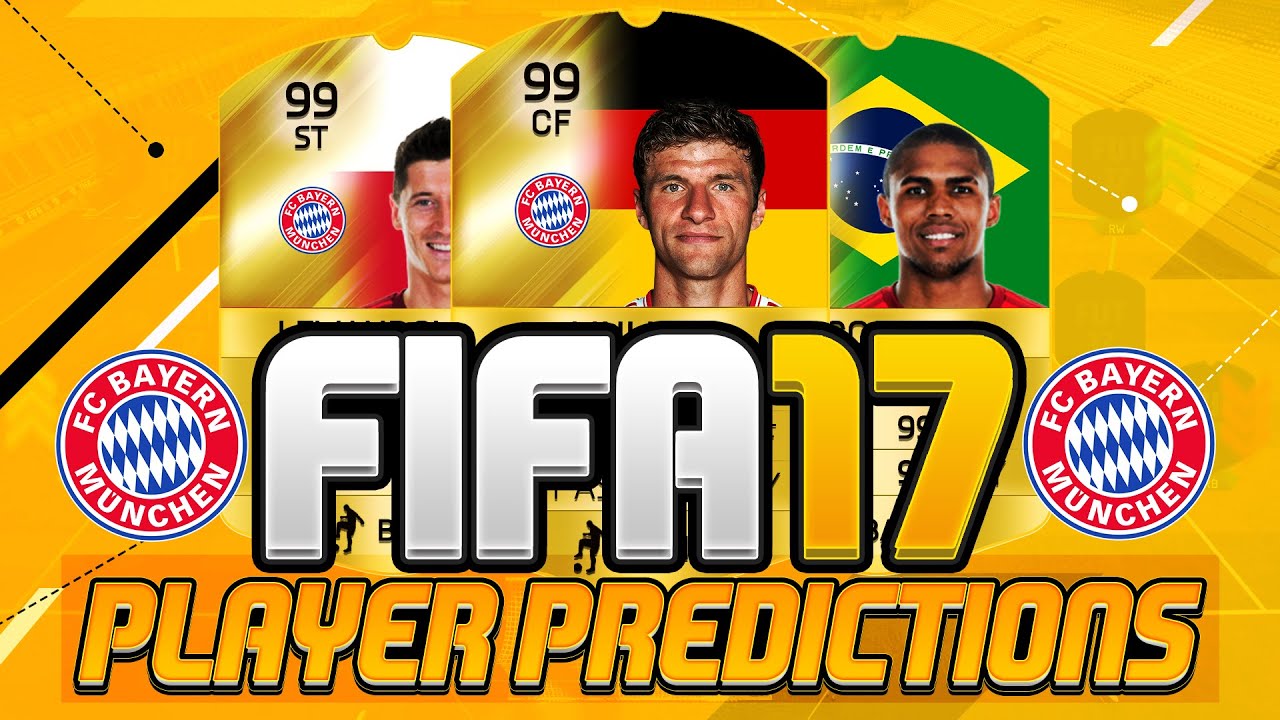 FIFA 17 Bayern Munich Player Ratings Predictions!! Ft. M&uuml;ller, Lewandowski & Douglas Costa!!