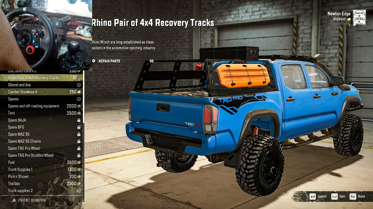 Toyota Tacoma TRD Customization SnowRunner 4K60 Logitech G29