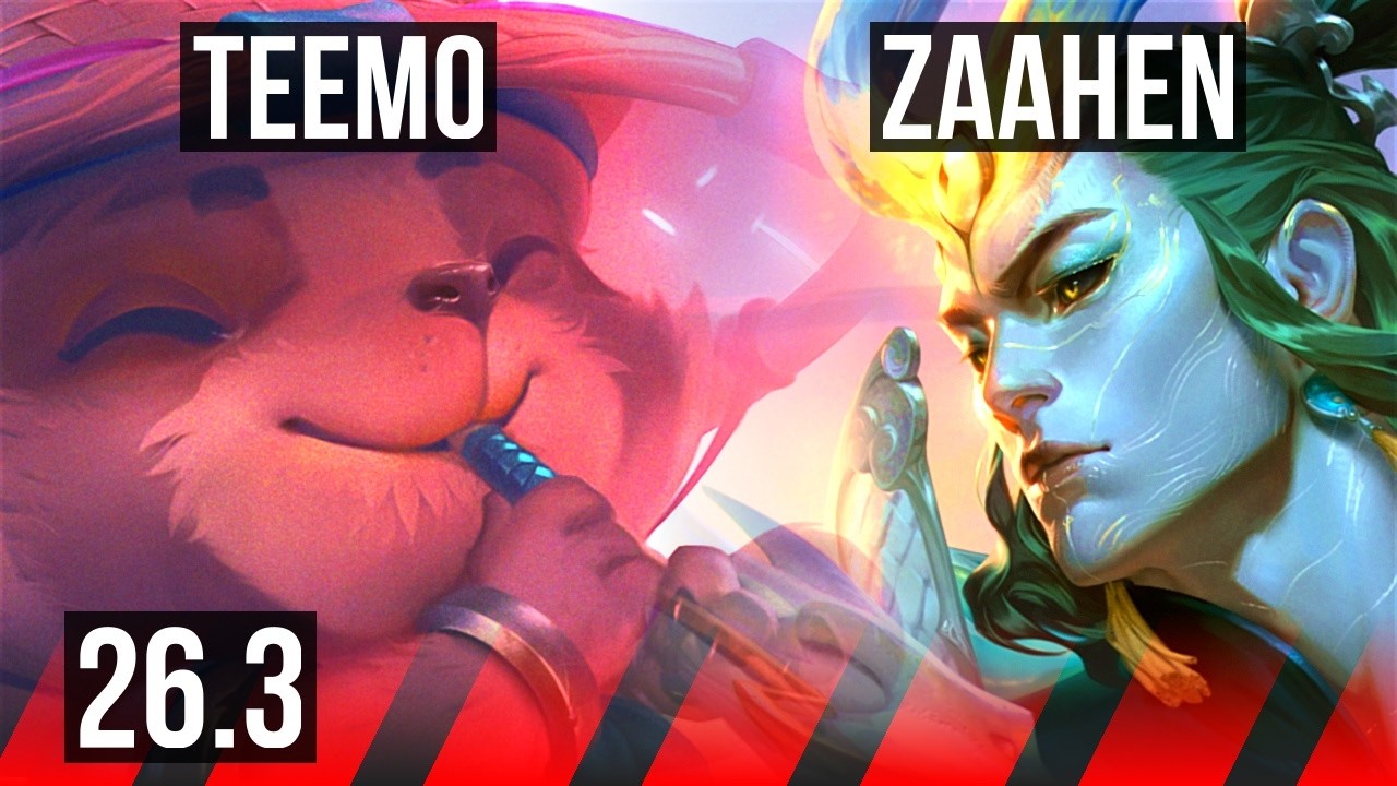 TEEMO vs ZAAHEN (TOP) | Perfect KDA: 11/0/7 | EUW Master | 26.3