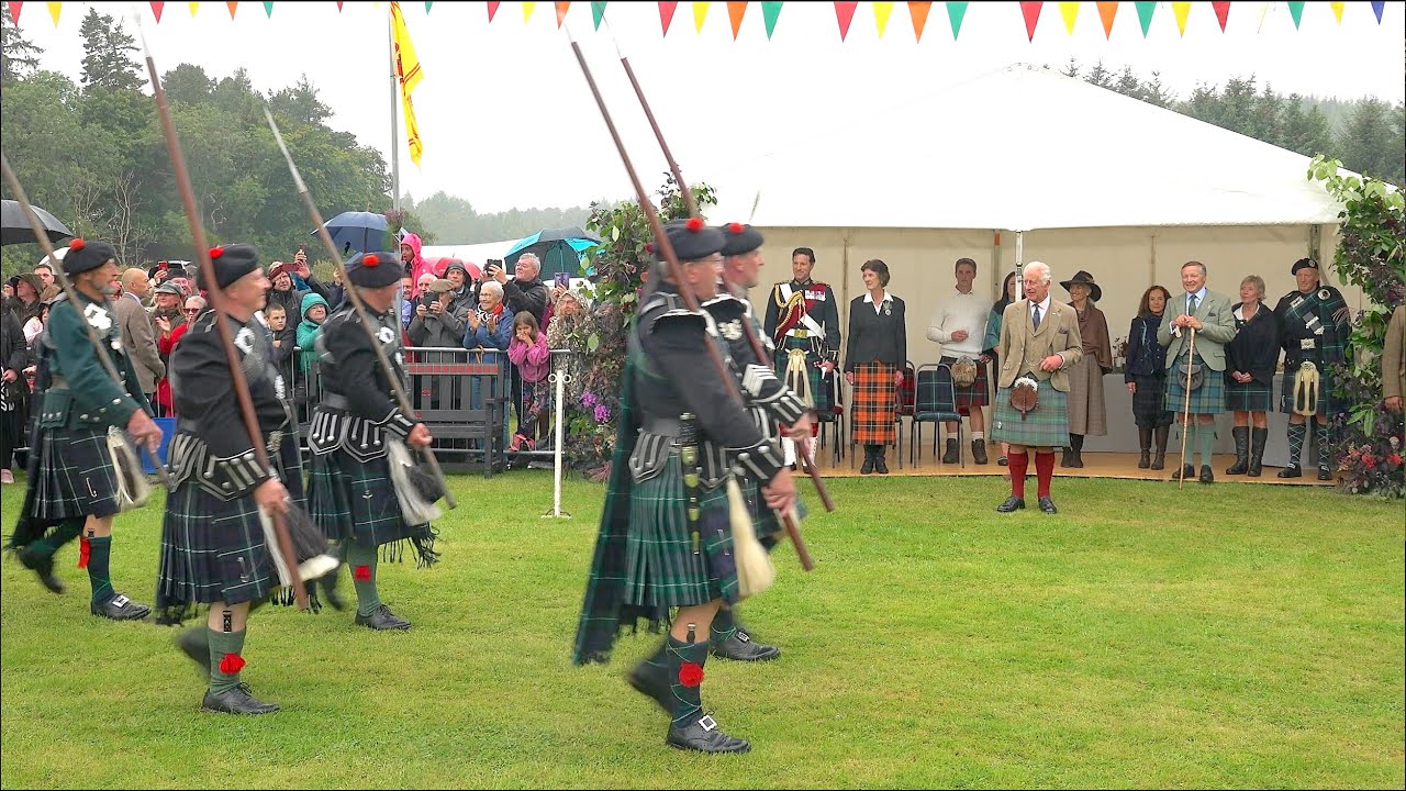 King Charles III attends the 200th anniversary 2023 Lonach Gathering & Highland Games in Scotland