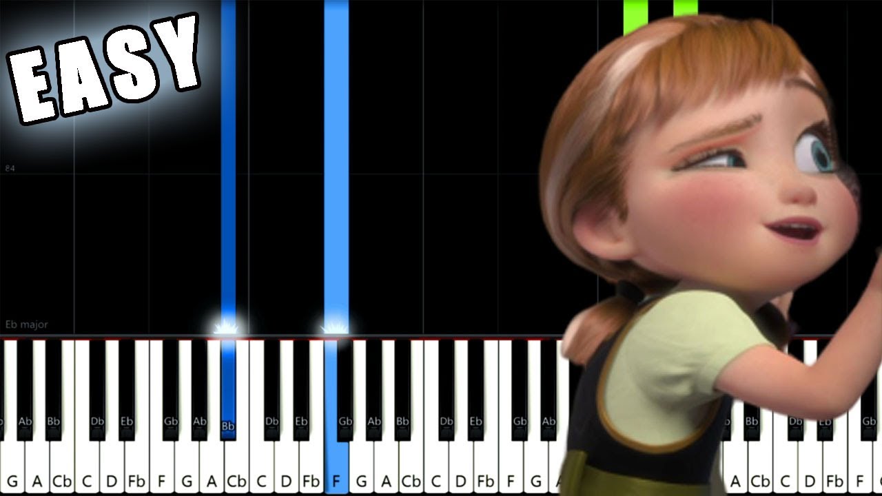 Frozen - Do You Want to Build a Snowman - SLOW EASY Piano Tutorial [animelovemen]