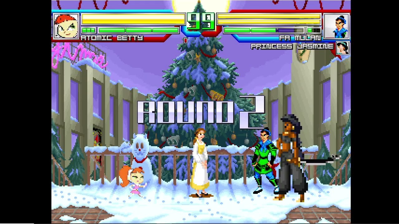 Mugen Battle #3204: Atomic Betty vs Fa Mulan, Princess Jasmine & Belle
