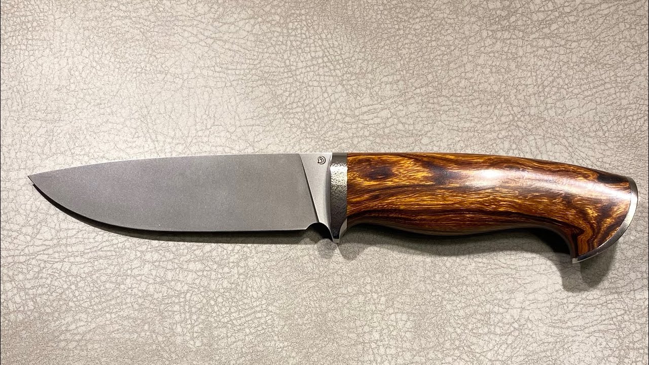 Cheburkov Knife Beam, Steel S90V, Bolster Titanium, Handle Ironwood, $492