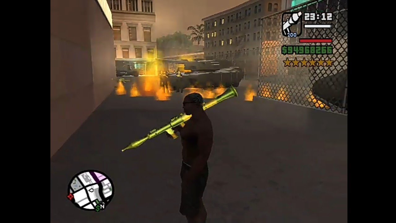 GTA San Andreas - RPG 7 Rocket Launcher Rampage - Six Stars Wanted Level