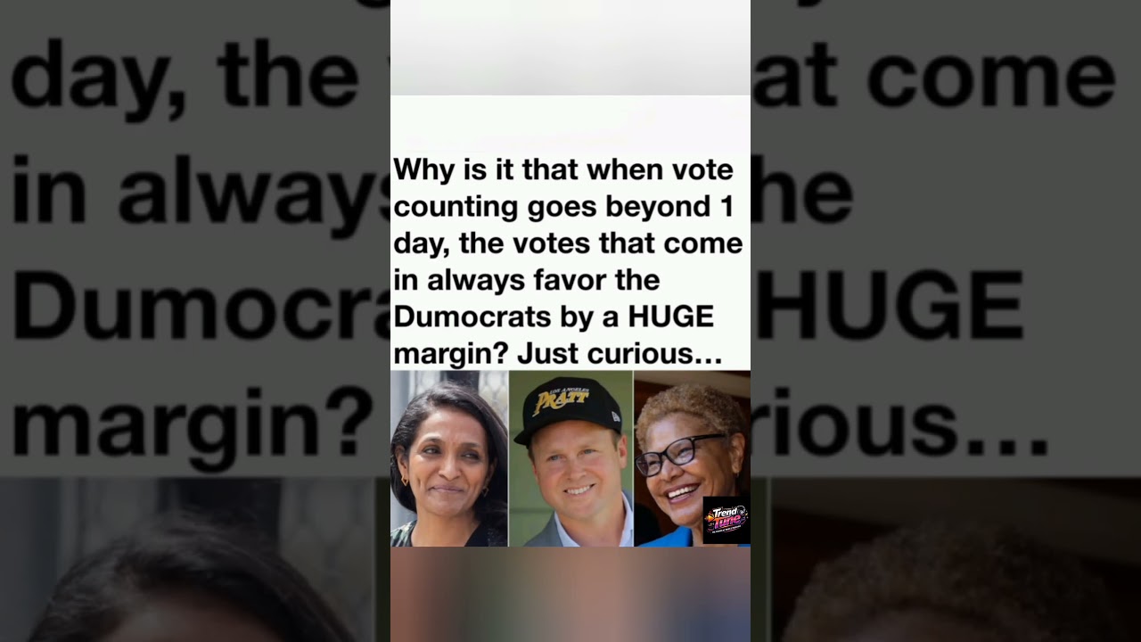 A post questions why late-counted votes heavily favor Democratic candidates.#Elections #Voting