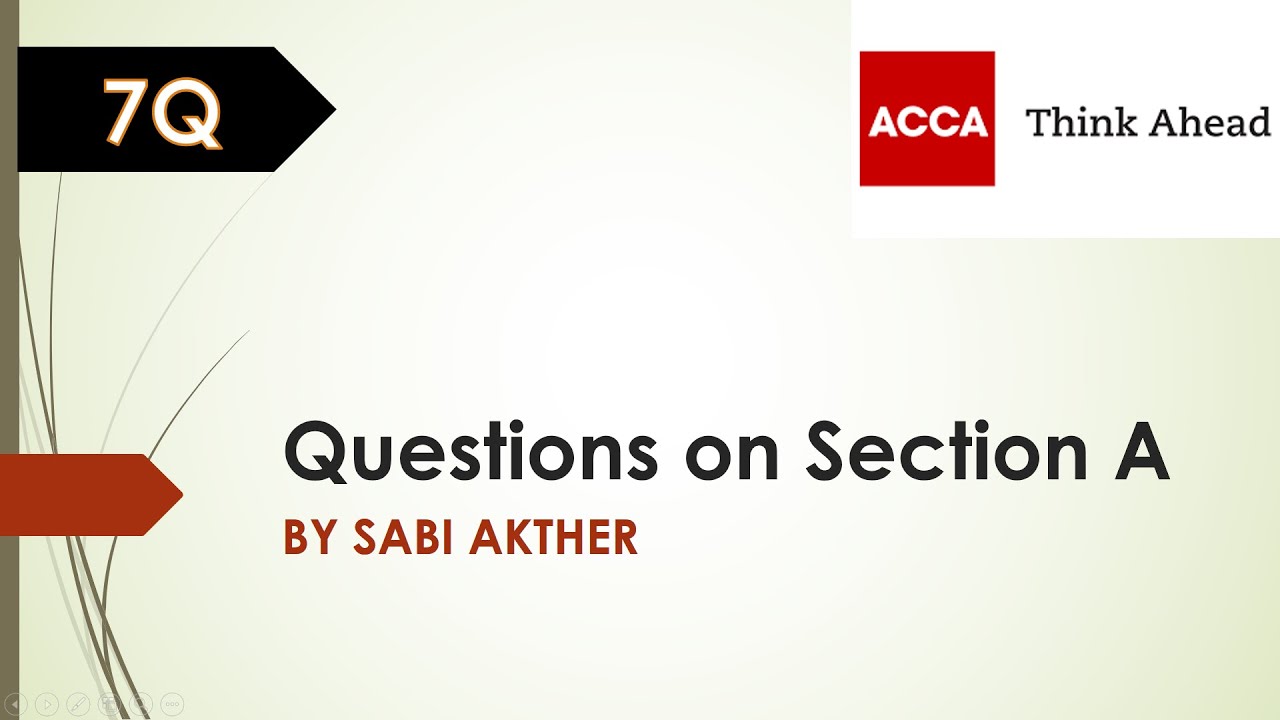 ACCA - Financial Management Function Questions - FM