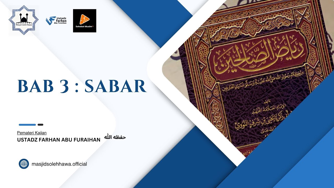 🔴[LIVE] Kitab Riyadh As-Shalihin | Ustadz Farhan Abu Furaihan