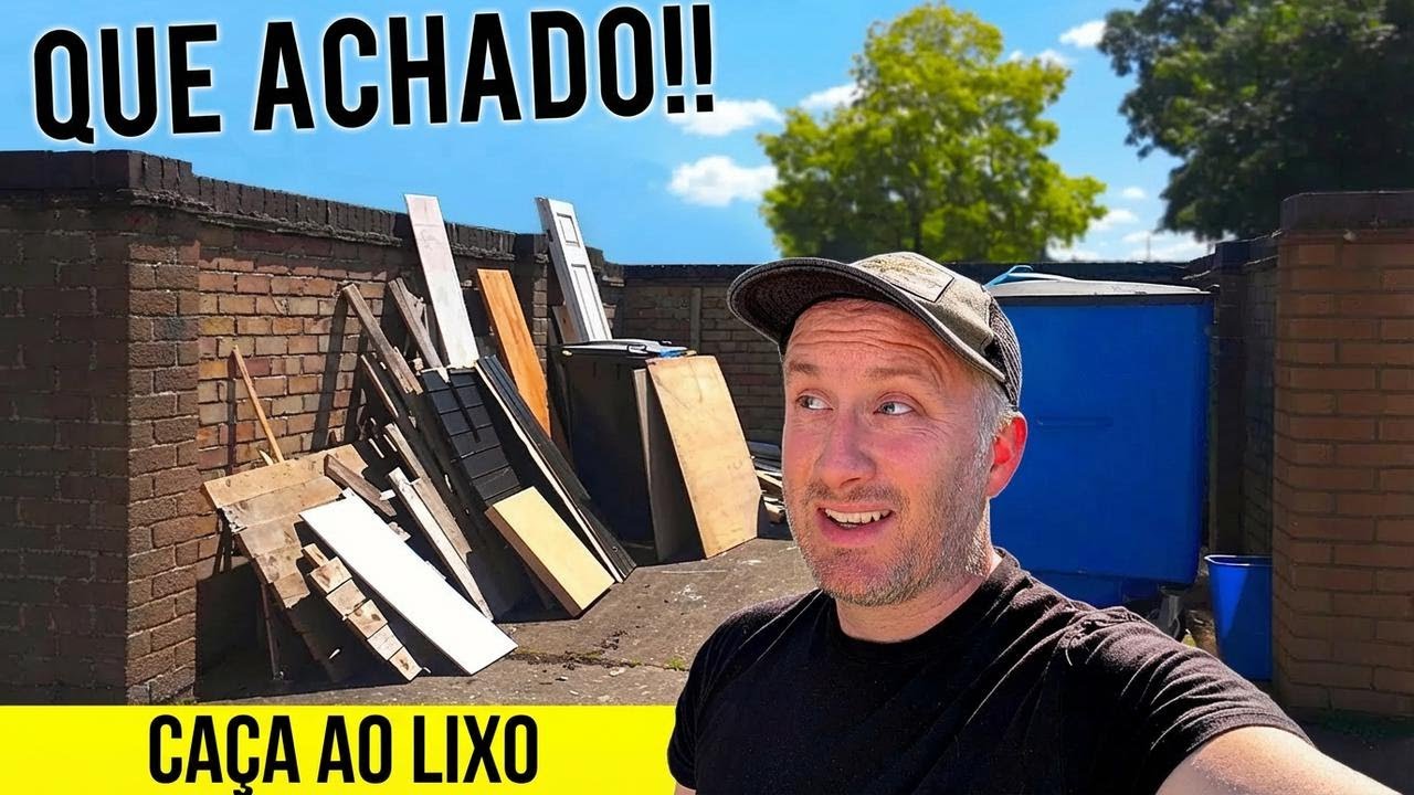 Pegando madeira das lixeiras dos vizinhos