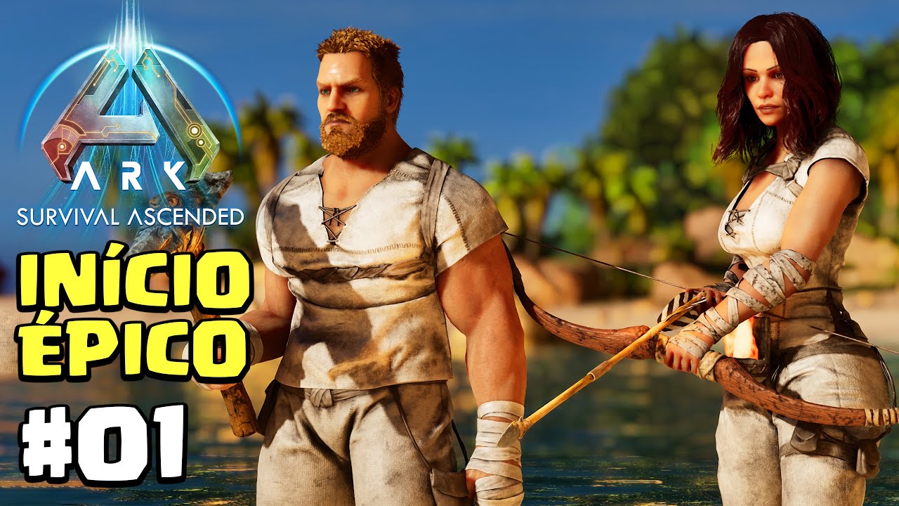 COMEÇANDO BEM NO INCRÍVEL ARK: SURVIVAL ASCENDED - THE ISLAND #01