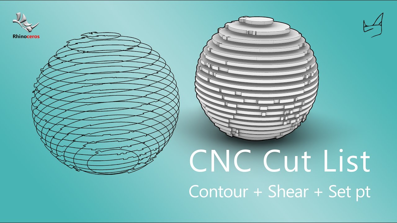 CNC Cut List in Rhino3D - Contour + Shear + Set Points
