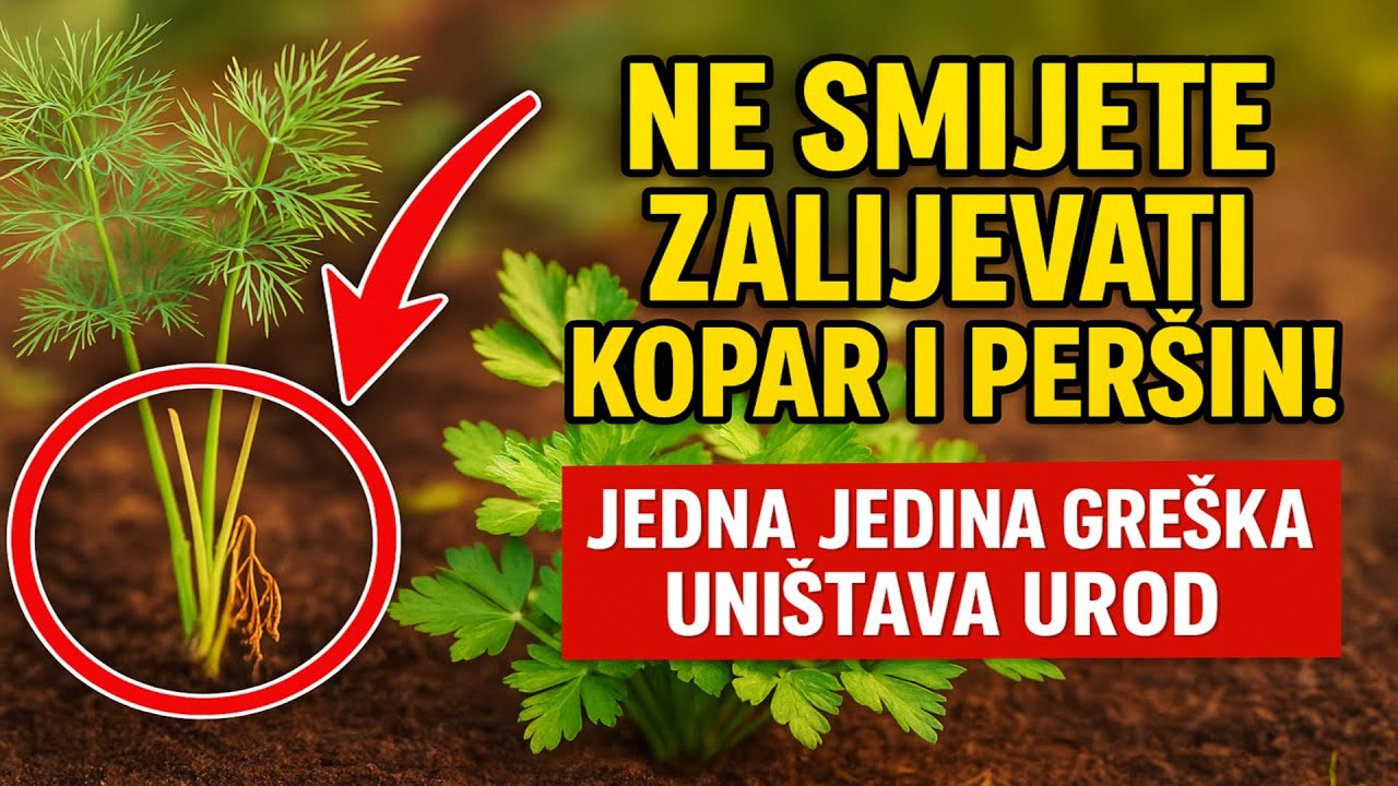 Ne smijete zalijevati kopar i peršin! Jedna jedina greška uništava urod 99% ljudi.