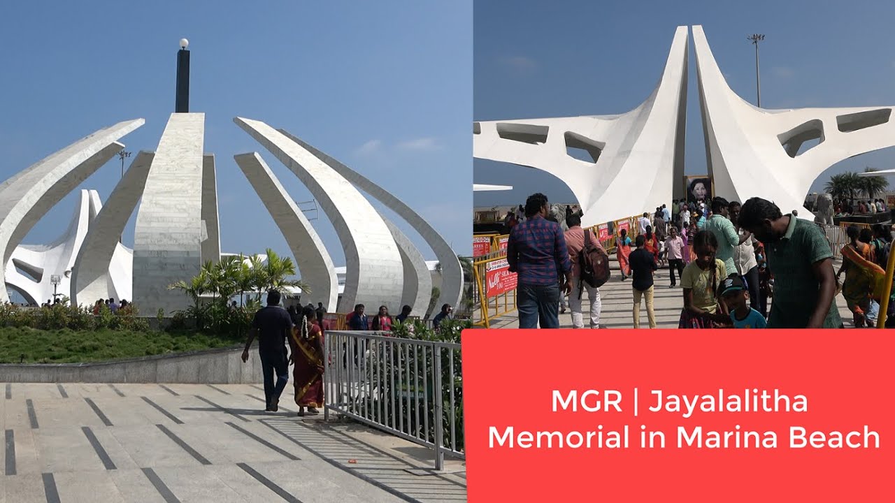 MGR Memorial | Jayalalitha Memorial in Marina Beach, Chennai, Madras, Tamil Nadu, India