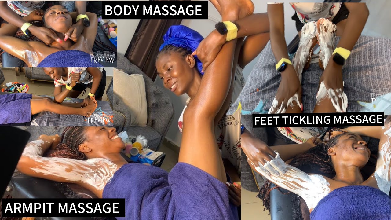 Asmr intense body massage, tickling foot massage, tickling armpit massage, feet tickling 