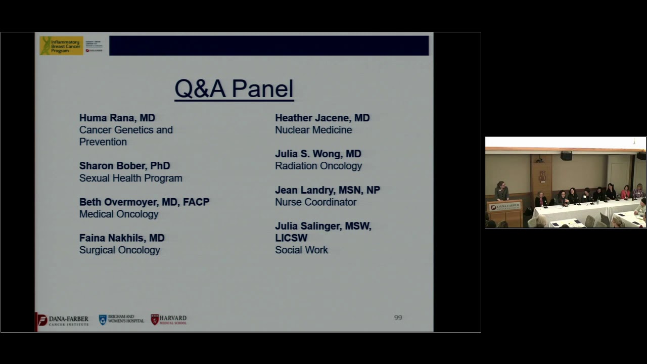 Inflammatory Breast Cancer Patient Forum 2019, Expert Q&A Panel | Dana-Farber Cancer Institute