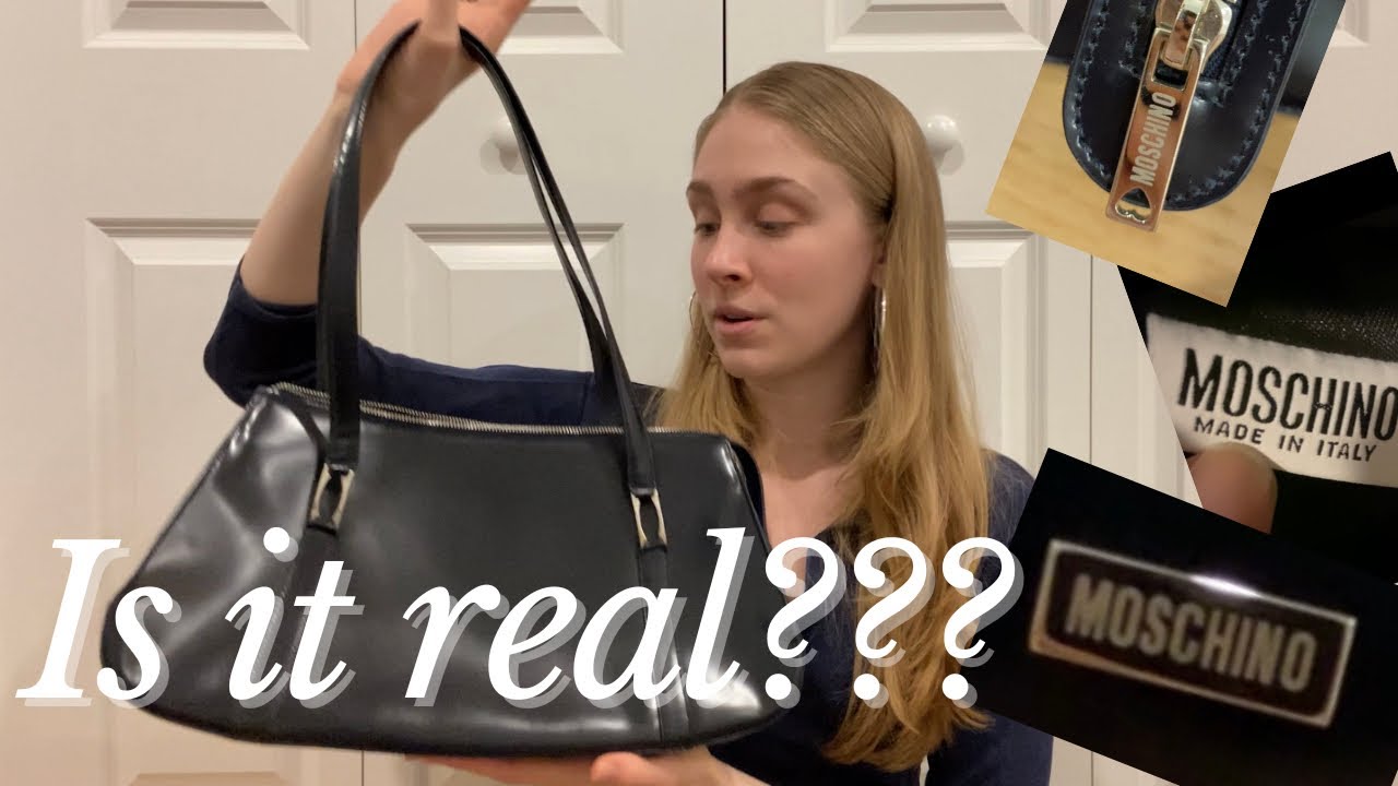 How to authenticate a designer bag 👜 #moschino #designer #thrifted #luxurybag