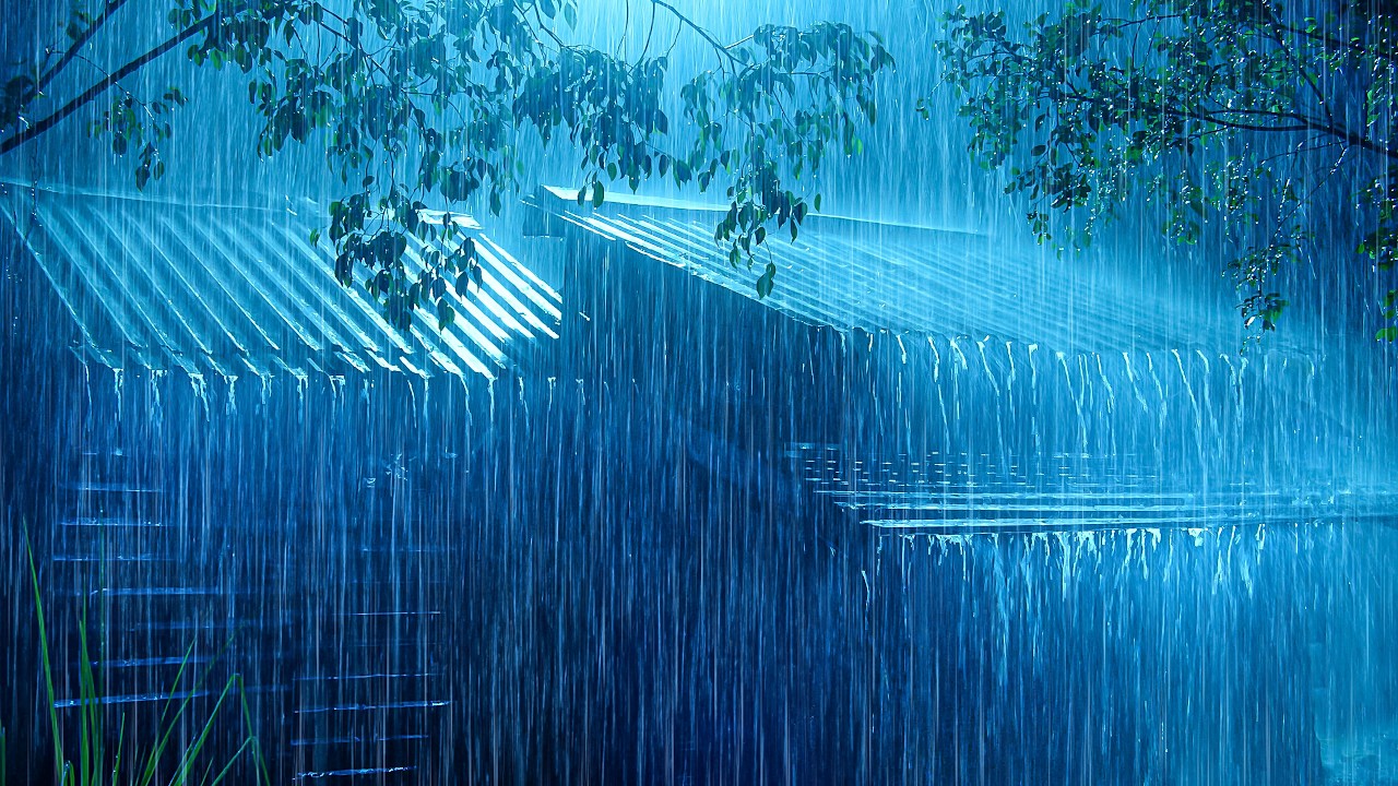 Chase Away Insomnia to Fall Asleep Fast with Heavy Rain on Tin Roof & Thunder at Night