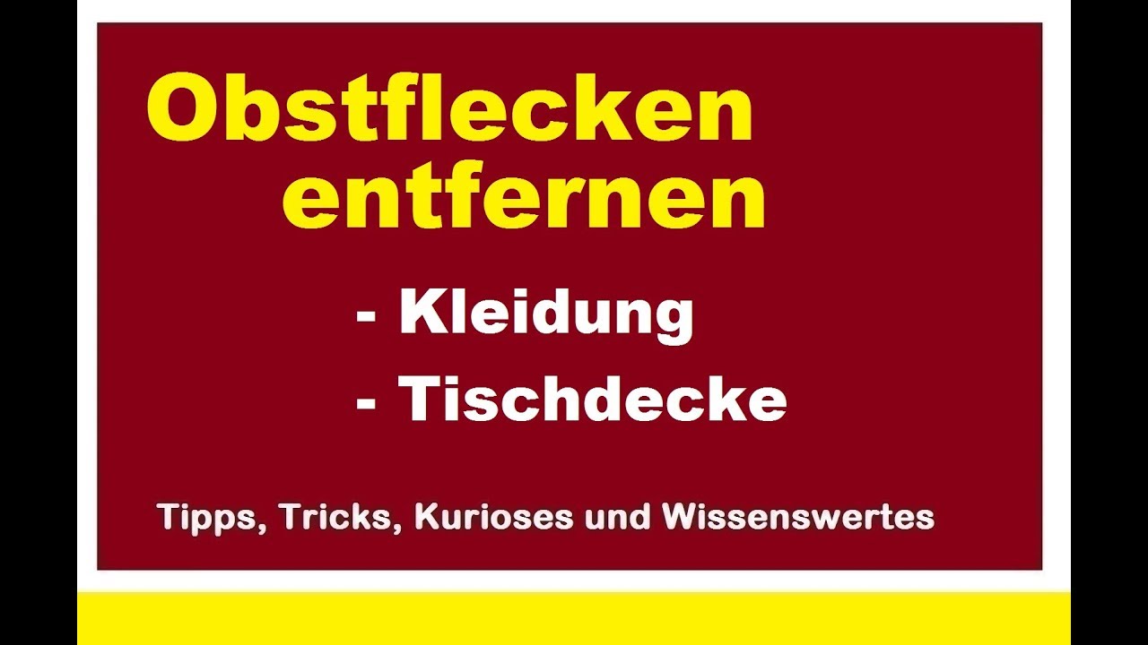 Hartn&auml;ckige Obstflecken entfernen Textilien Kleidung Bluse Hemd Hausmittel Zahnpasta Kirschen Fleck