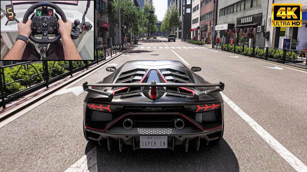 Lamborghini Aventador SVJ - Forza Horizon 6 | Logitech G923 Steering Wheel