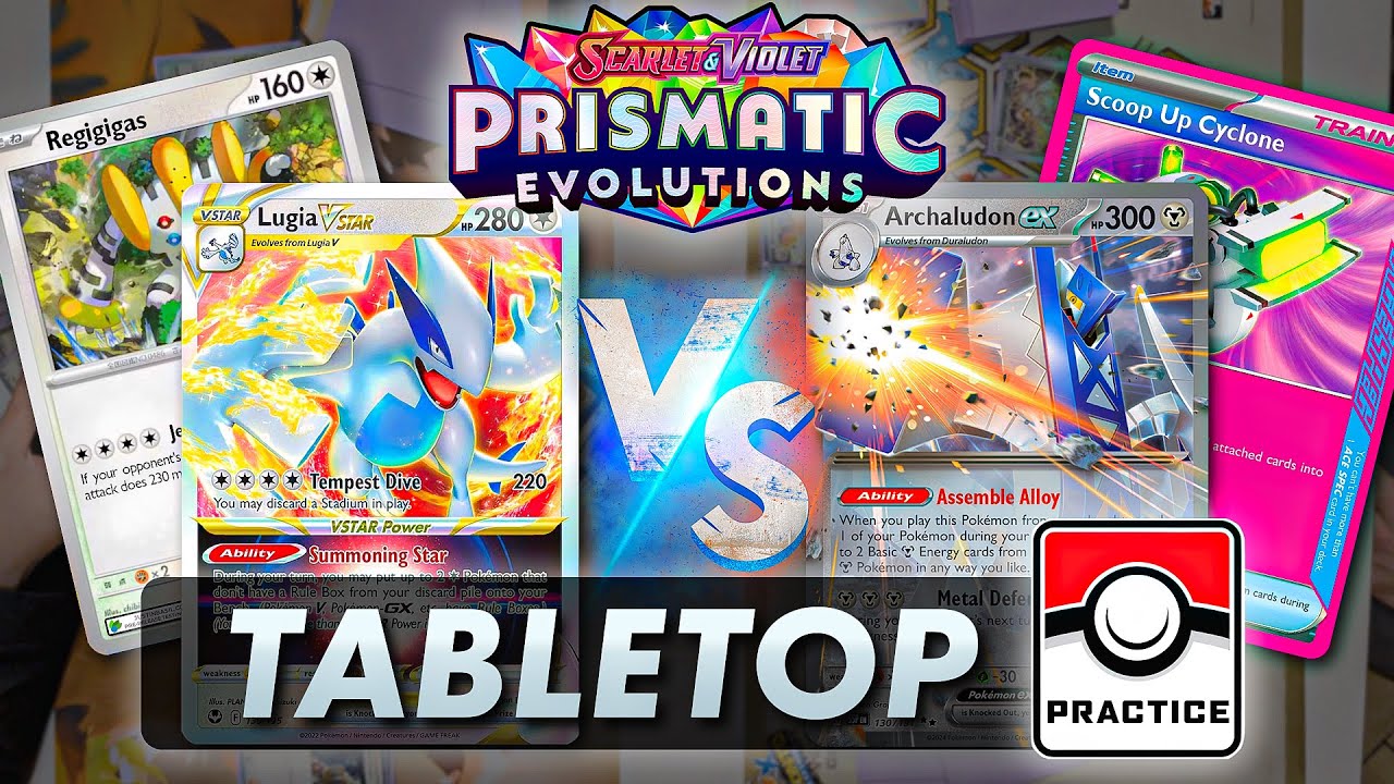 Regigigas/Lugia VSTAR vs Archaludon ex【Prismatic Evolutions】Practice BO3  | Tabletop