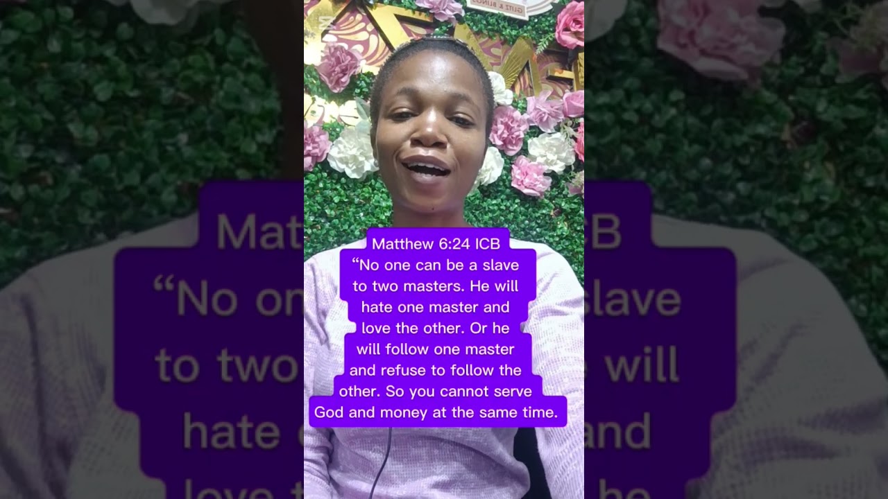 Serve God, not mammon 