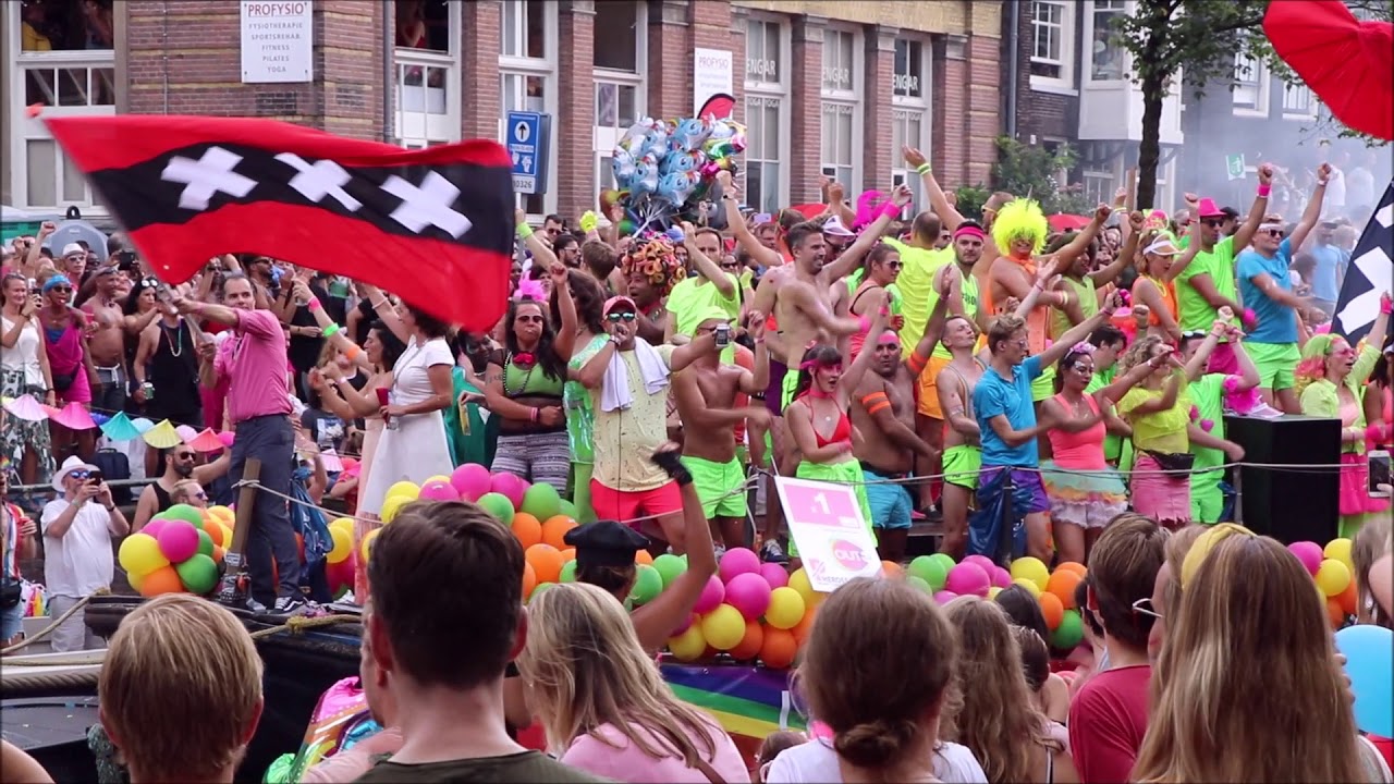 Gay Pride Canalparade 2018 in Amsterdam.