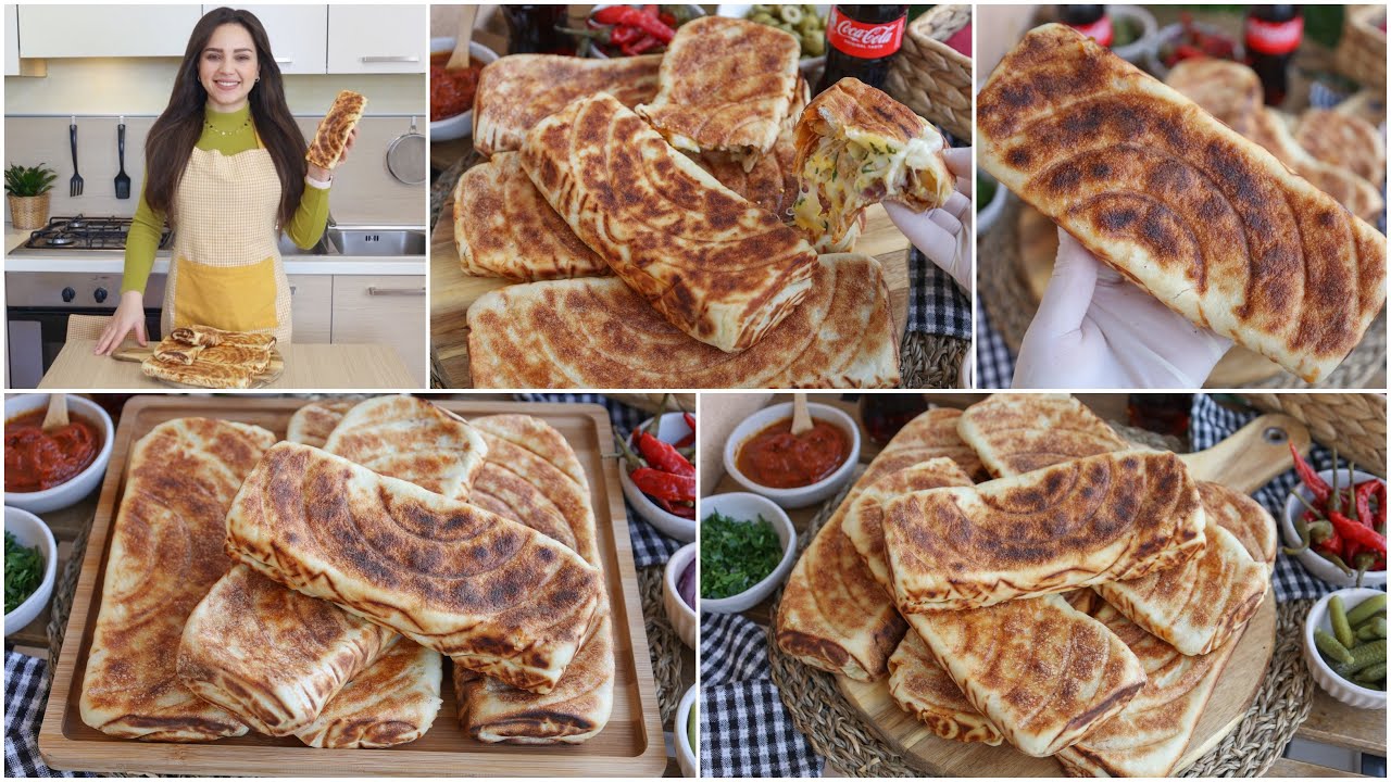 سندويتشات رائعة بدون فرن بطريقة سهلة وبسيطة وعجين روعة بنة لاتقاوم وكل شي على الغاز😋Pain farcie