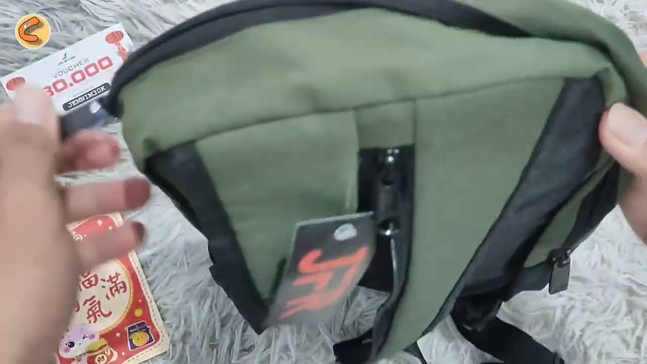 Tas Selempang Pria Sling Bag JFR Bahan Polyester JT27 || BUKA PAKET