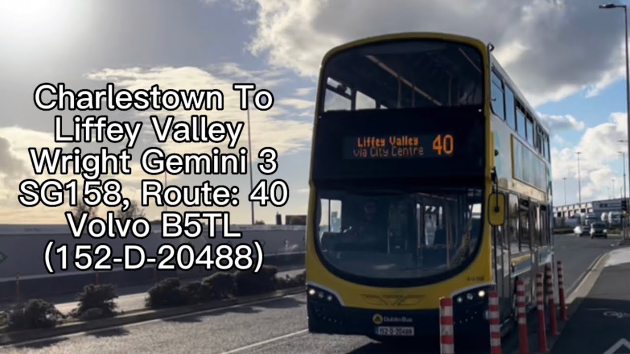 Route: 40 *FULL ROUTE* | Charlestown to Liffey Valley | Dublin Bus Wright Gemini 3 SG158 |