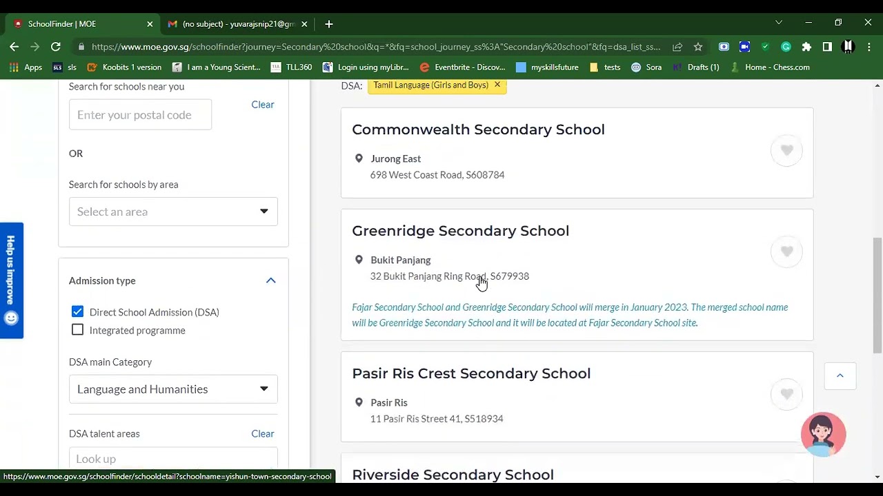 school selection-DSA- singapore