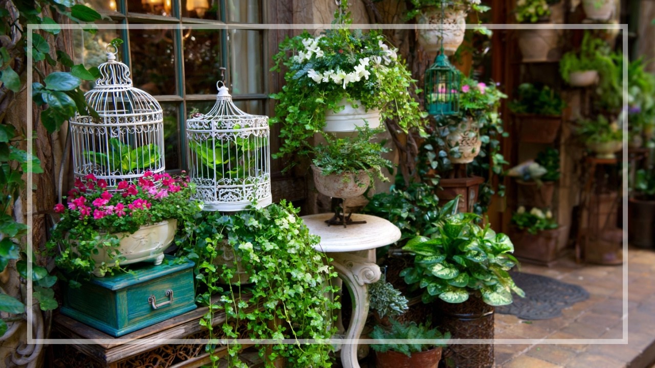 Recycled Vintage Garden Decor Ideas to Maximize Beauty in Small Modern Outdoor Spaces