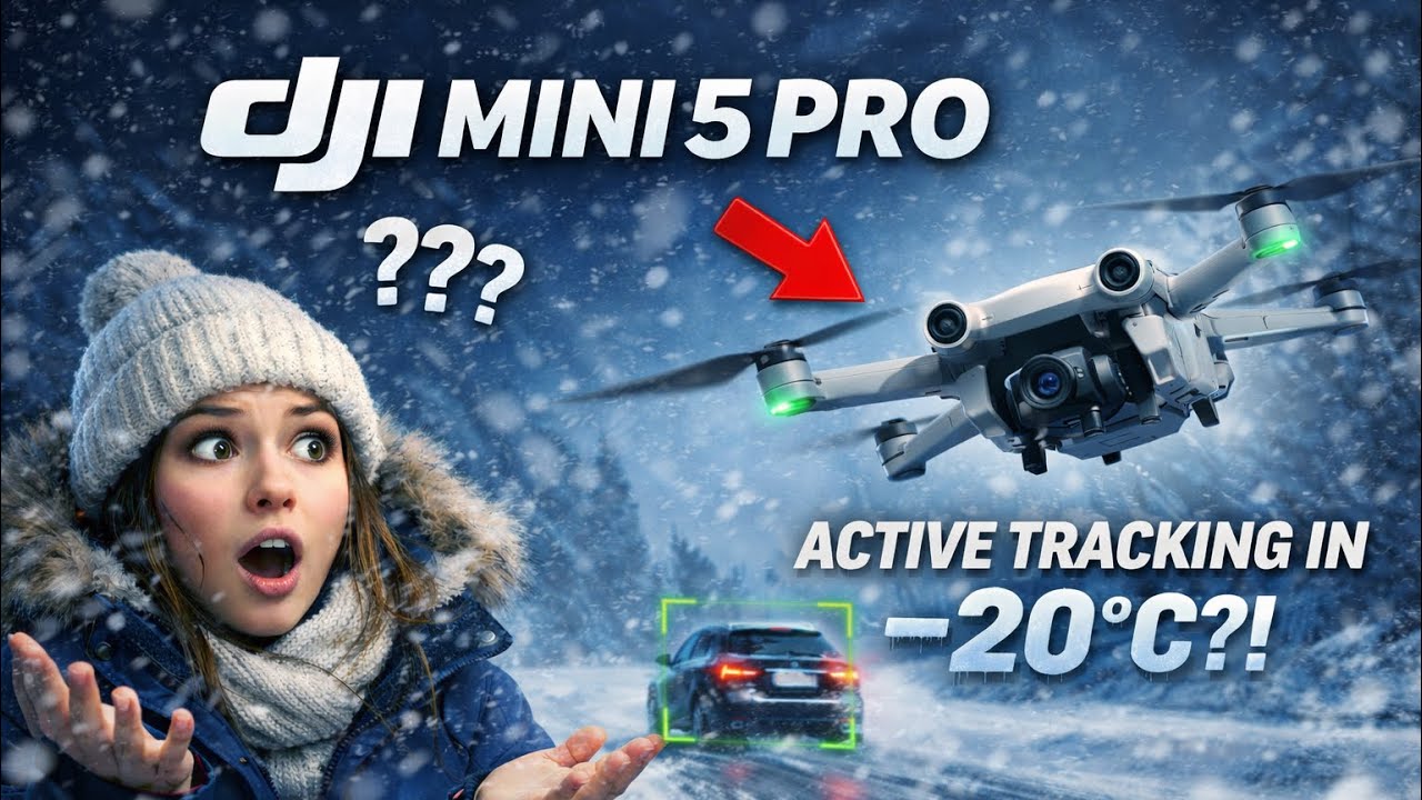 Insane Car Tracking in -20°C! DJI Mini 5 Pro Winter Test #dronevision #djimini5pro #djimini #drone