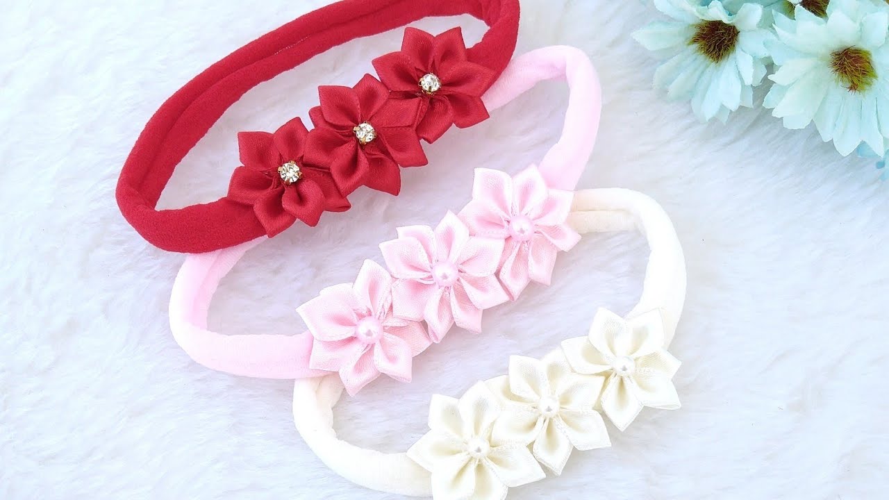 Faixa com flores RN para bebê