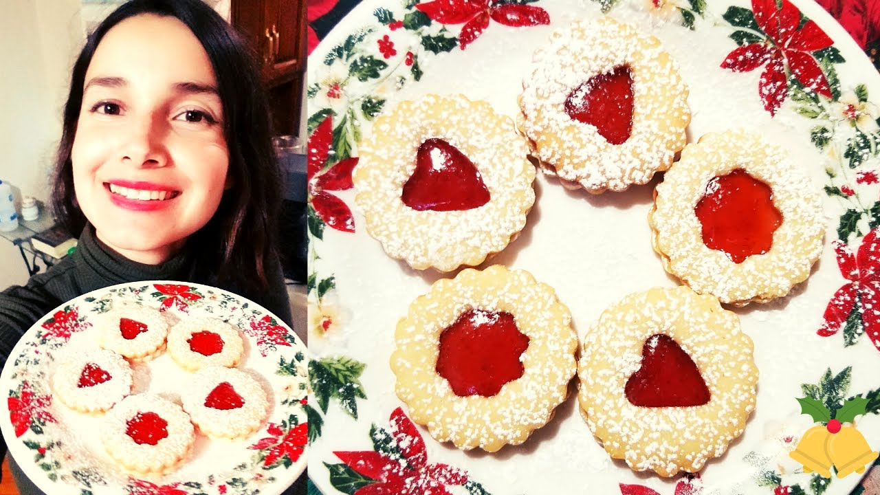 Las galletas de navidad más ricas | GALLETAS LINZER | Tartaletas alemanas de mantequilla y fresa 🎄
