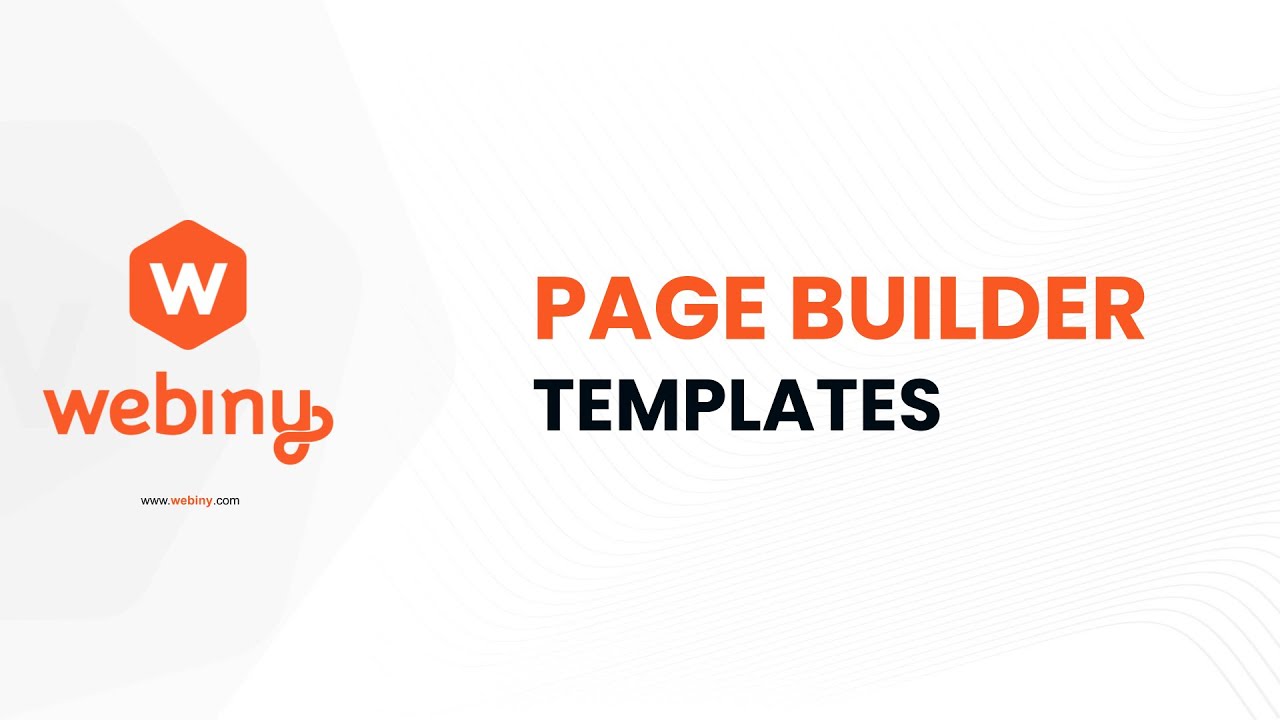 Webiny Page Builder - Templates