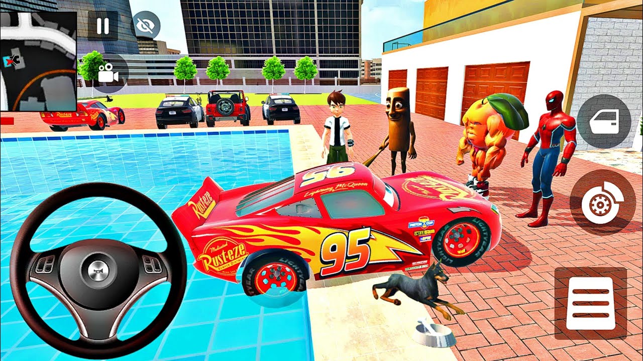Car Bike Showroom Game: McQueen an Indian Tractor and drives a new Indian Police - Android GamePlay