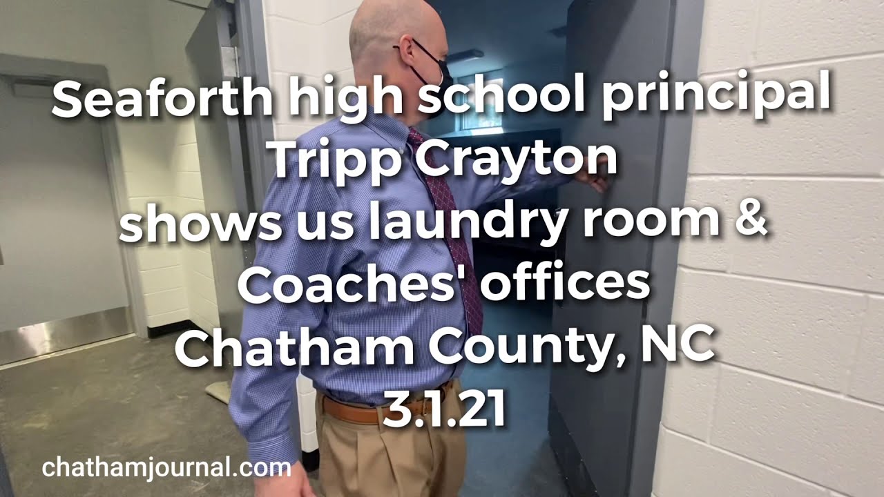 Seaforth high school tour - coaches offices and laundry room