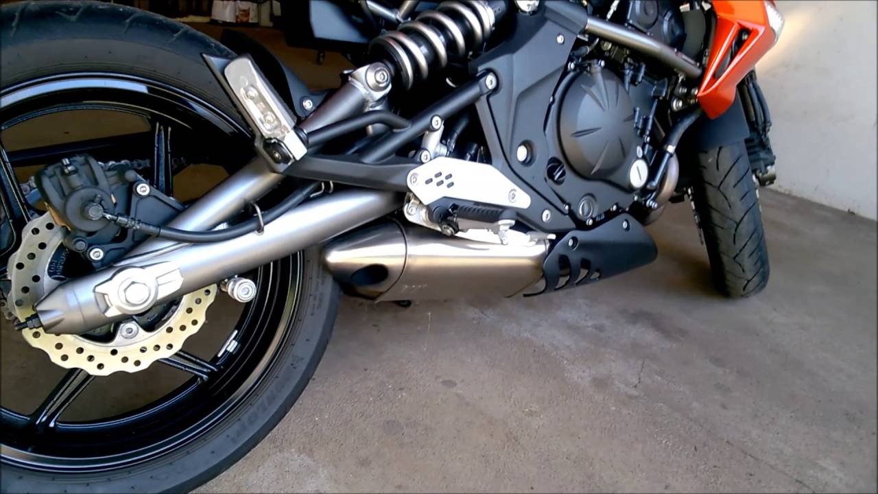 Kawasaki ER6N Standard exhaust vs MIVV Oval Carbon - Without Db-killer