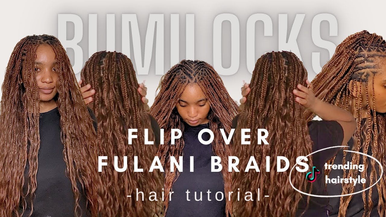 FLIP OVER /GEOMETRY FULANI BOHO BRAIDS😱|best curly hair to use | summer 2023 trending hairstyle