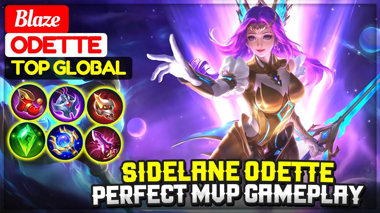 Sidelane Odette, Perfect MVP Gameplay [ Top Global Odette ] Blaze - Mobile Legends