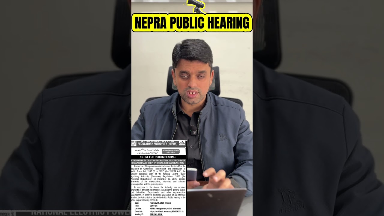 Nepra Public Hearing on Prosumer Regulation 2025