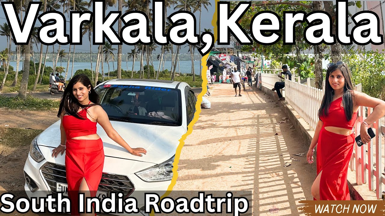 Kerala's best beaches in Varkala! Cliff cafes, sea food and things to do || Kerala Tour