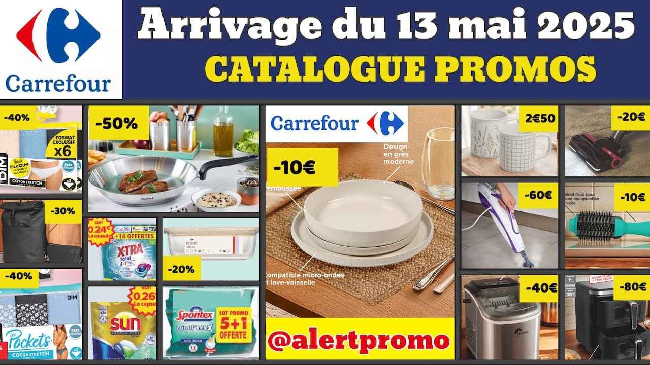 catalogue CARREFOUR spécial fête des mères du 13 mai 2025 ✅ Arrivage maison linge 🔥 Promos deals pub