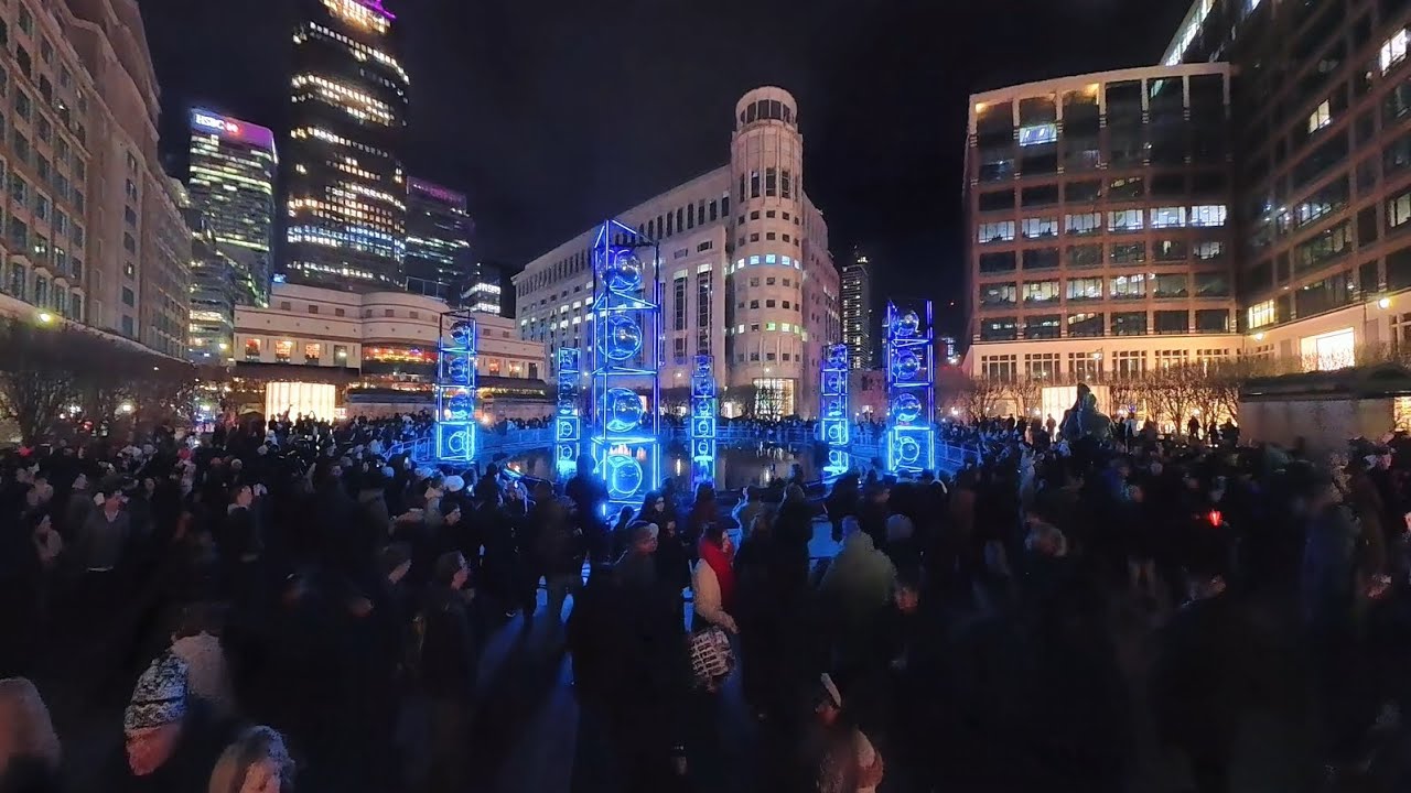 London Canary Wharf Winter Lights Jan 2026 Full Walkthrough all locations