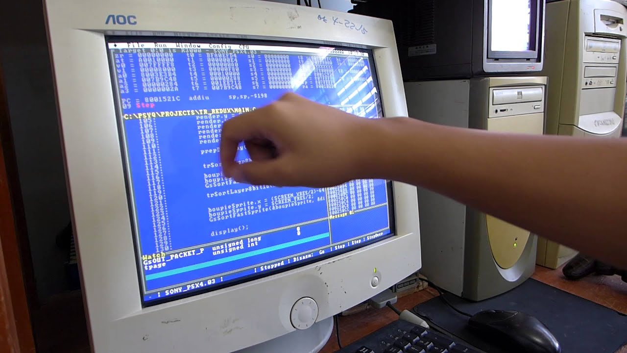 Demonstrating the PlayStation Development System (DTL-H2000) Debugger and Some MIPS Assembly