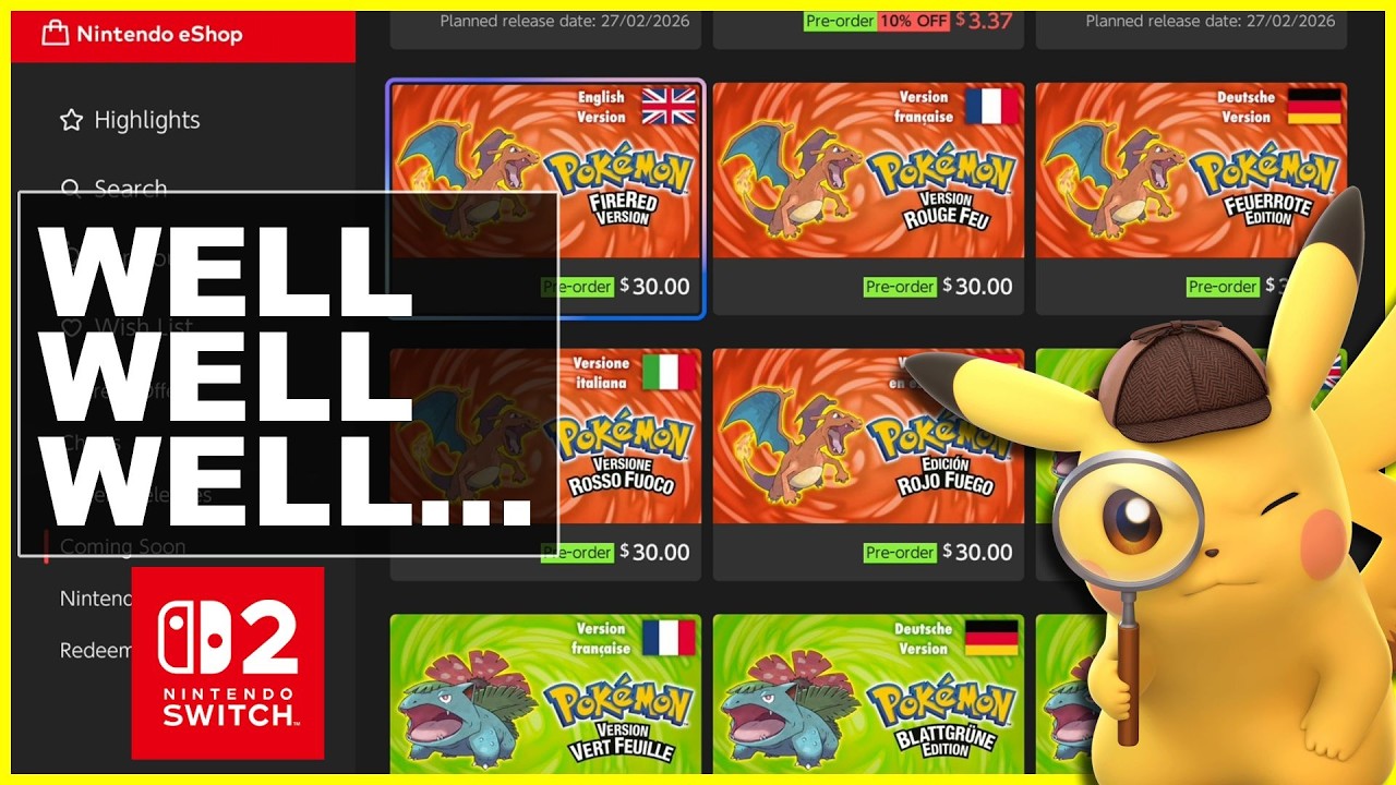 Pokemon FireRed & Pokemon LeafGreen on Switch 2 CONFIRMED!