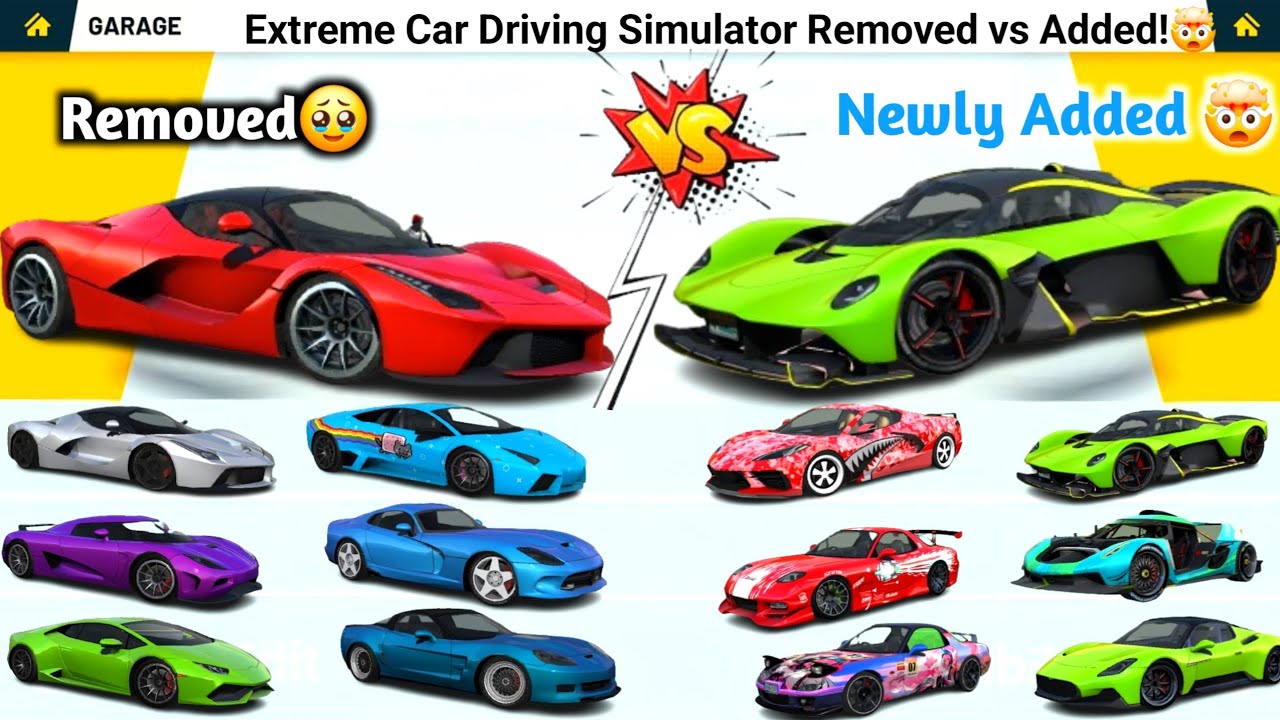 All Removed Cars vs New Cars! 🤯 | Extreme Car Driving Simulator!🔥