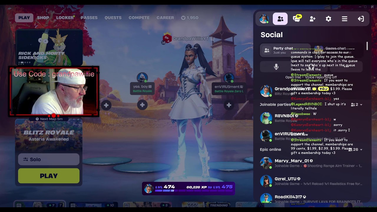 CRAZY OLD GRANDPA DOING GIVEAWAYS ALL NIGHT LONG #giveaway #fortnite  I Horizontal