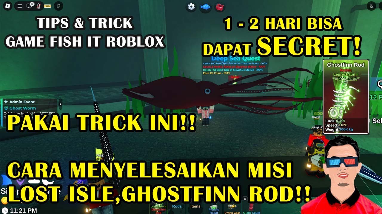 Tips & Trick mendapatkan Ghostfinn Rod dengan cepat, ini Spot dapetin secretnya! | Fish it Roblox