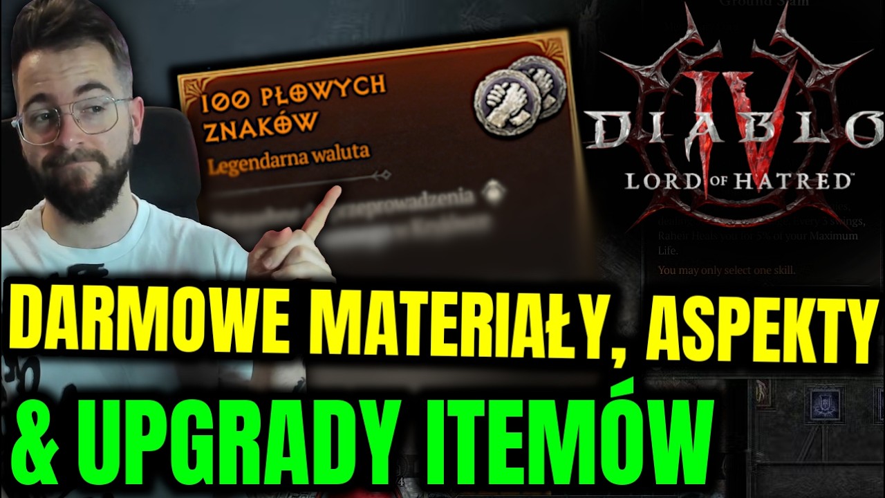 Pasywna farma Materiał&oacute;w, Aspekt&oacute;w i UPGRAD&Oacute;W w Diablo 4: Lord of Hatred