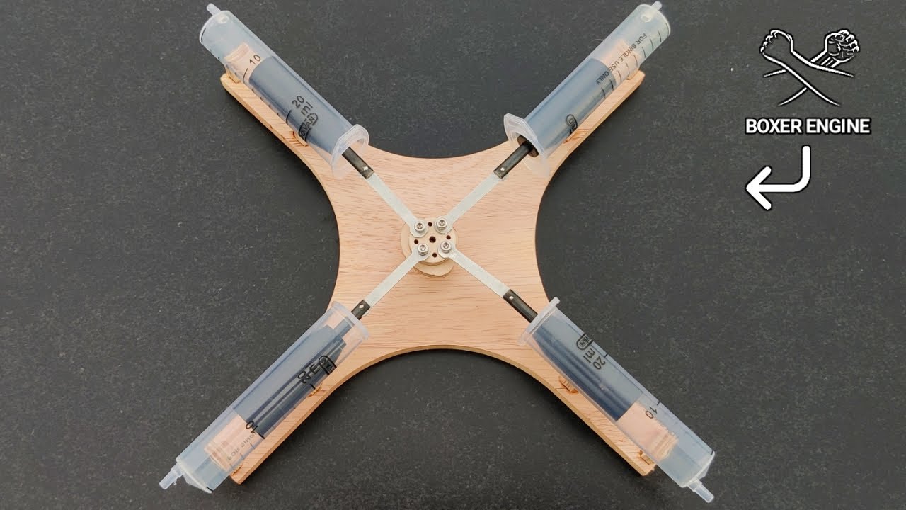 Making Boxer Engine Using Syringe